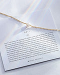 Close-up of Grit Necklace in 14k gold finish