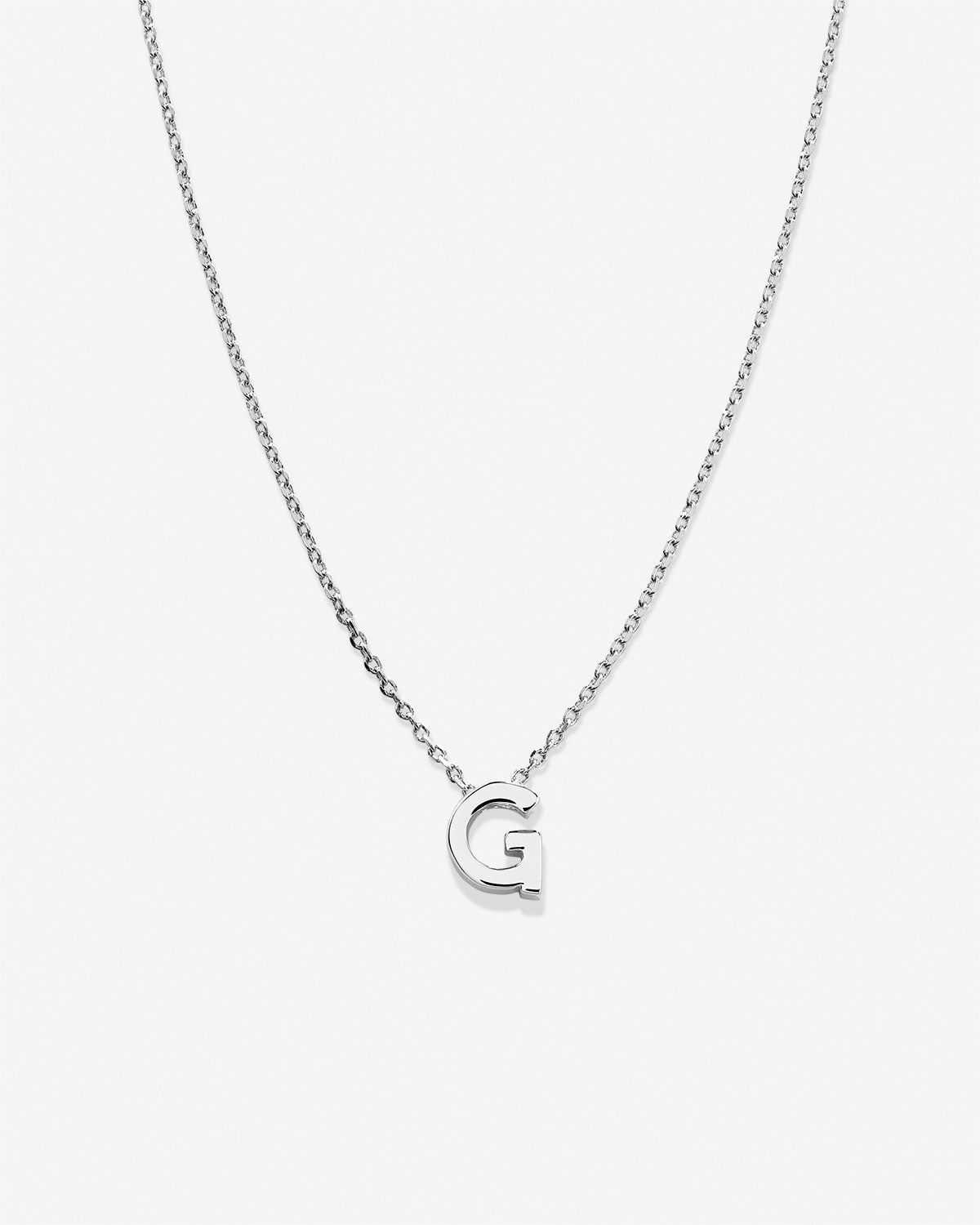 Sterling Silver Alphabet G Round Cut CZ Pendant – VOYLLA