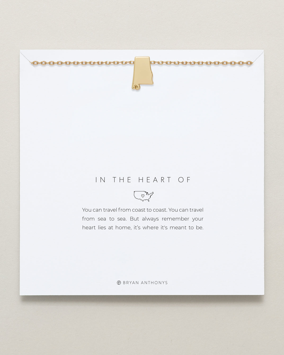 In The Heart Of Necklace — Alabama carded