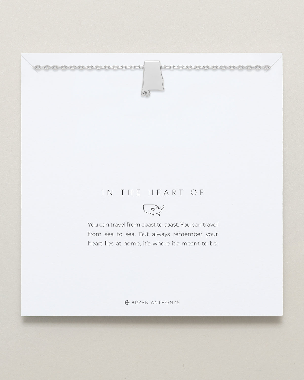 In The Heart Of Necklace — Alabama carded