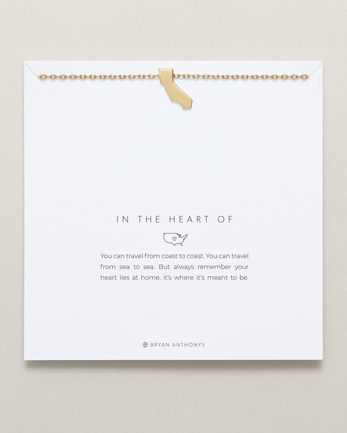 In The Heart Of Necklace — California on card