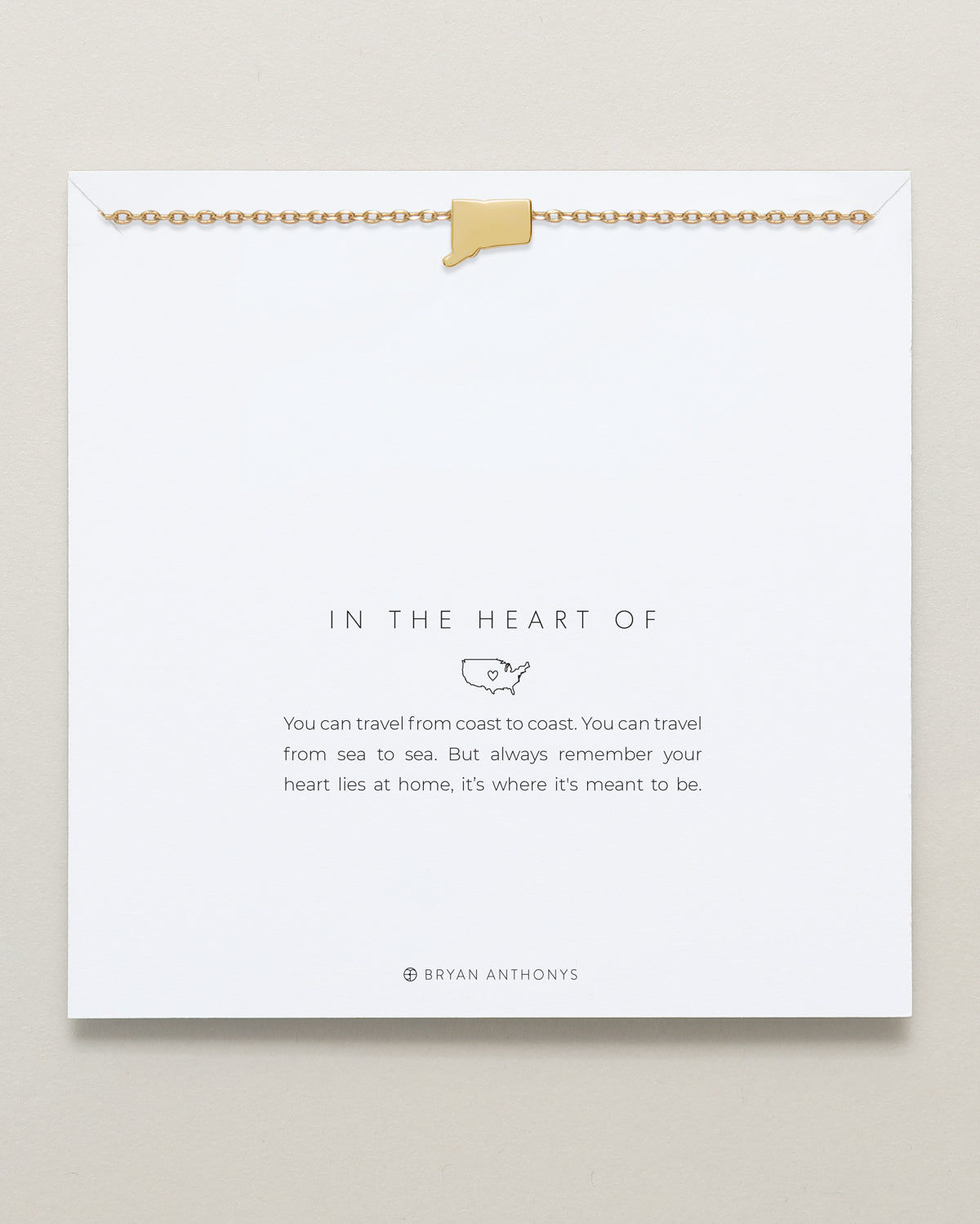 In The Heart Of Necklace — Connecticut on card
