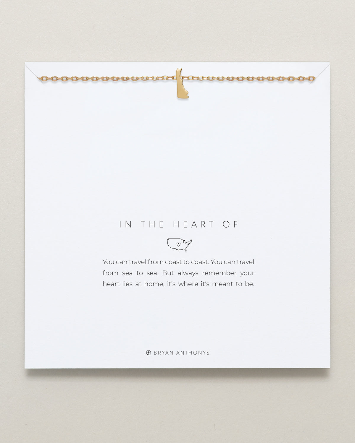In The Heart Of Necklace — Delaware on card