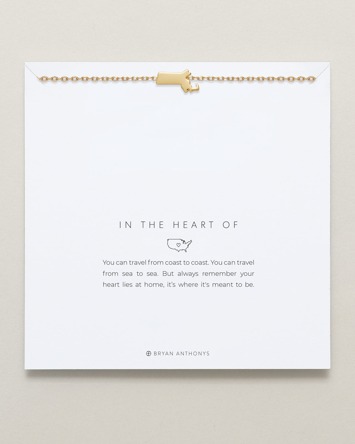 In The Heart Of Necklace — Massachusetts on card