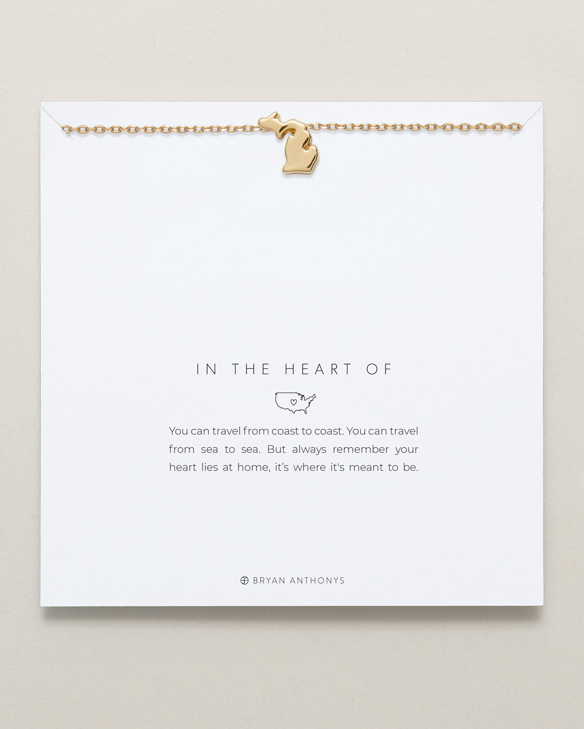 In The Heart Of Necklace — Michigan on card