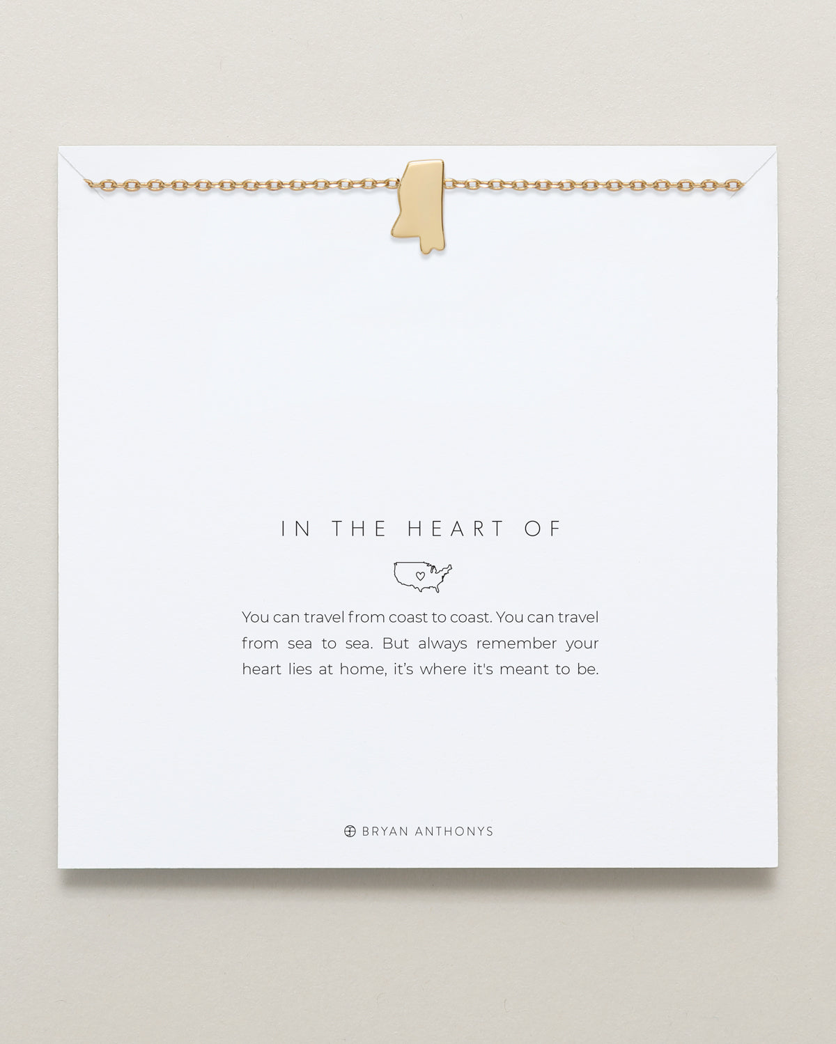 In The Heart Of Necklace — Mississippi on card
