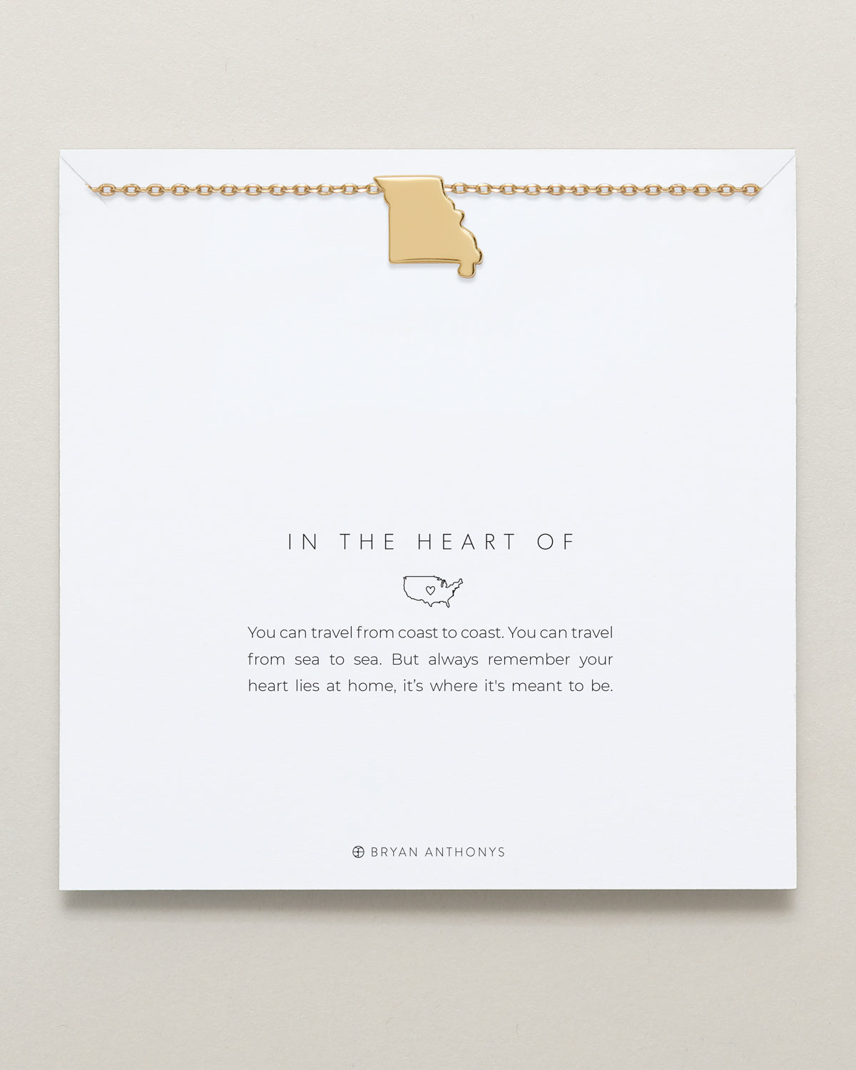 In The Heart Of Necklace — Missouri on card