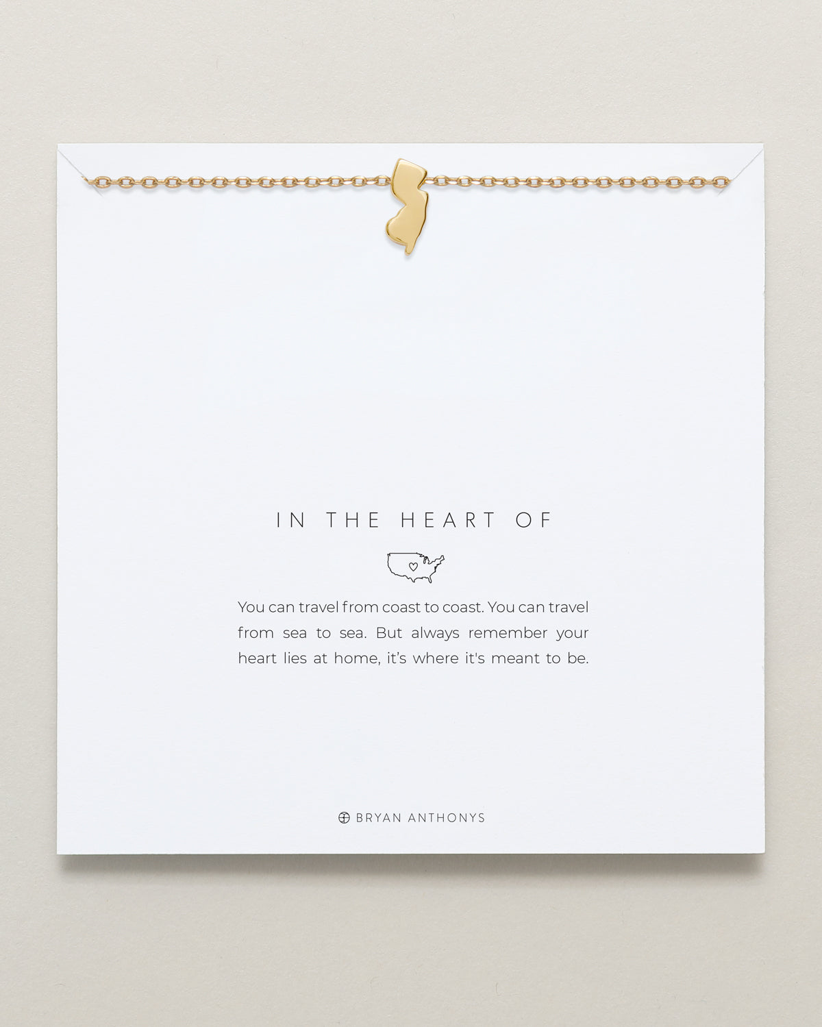 In The Heart Of Necklace — New Jersey on card