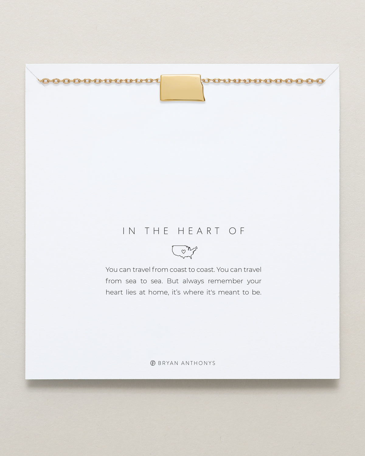In The Heart Of Necklace — North Dakota on card