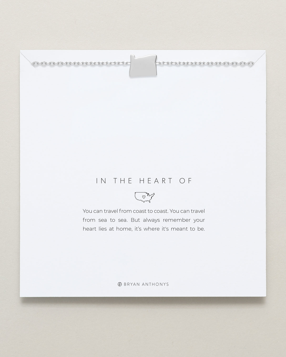 In The Heart Of Necklace — Oregon on card