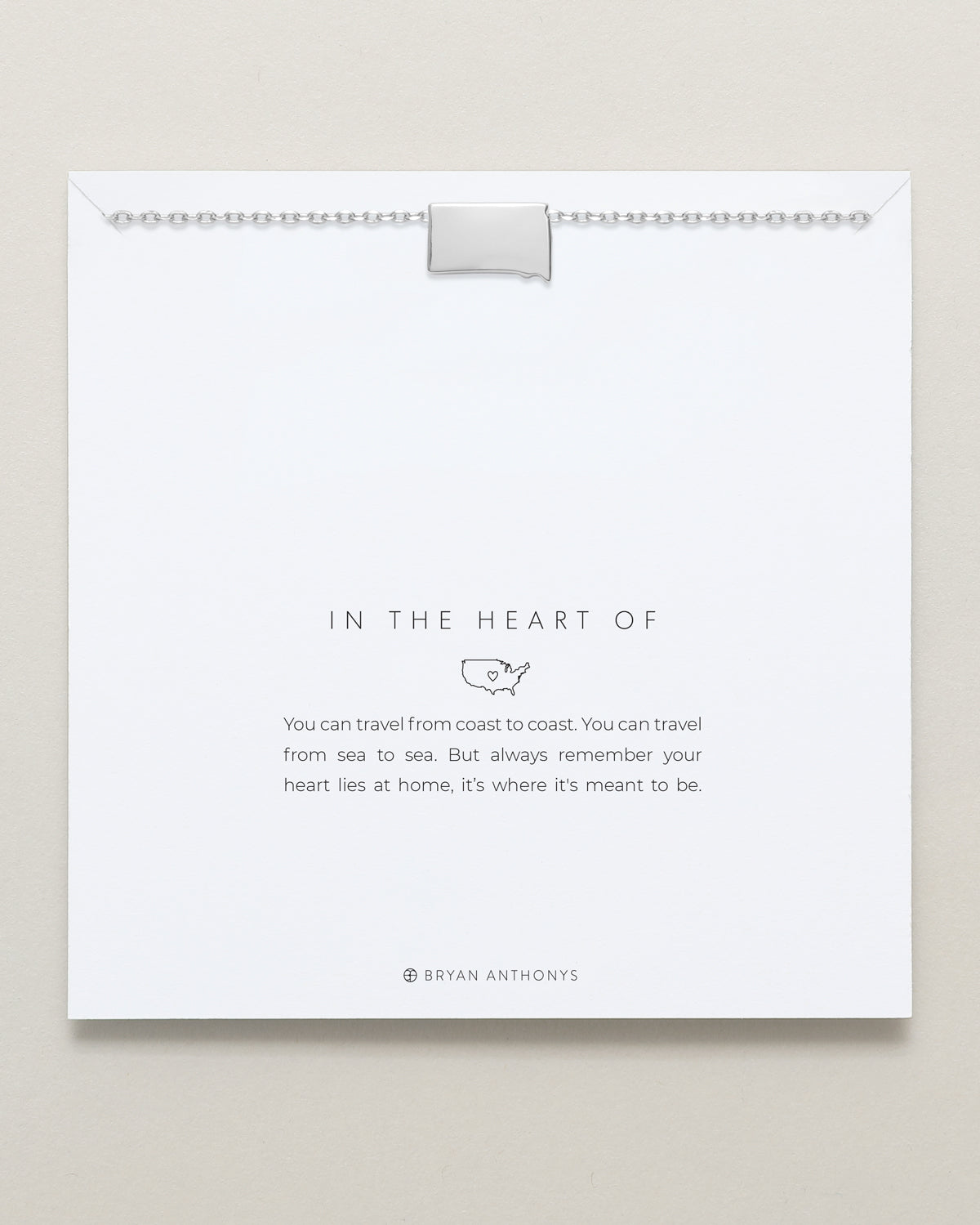 In The Heart Of Necklace — South Dakota on card