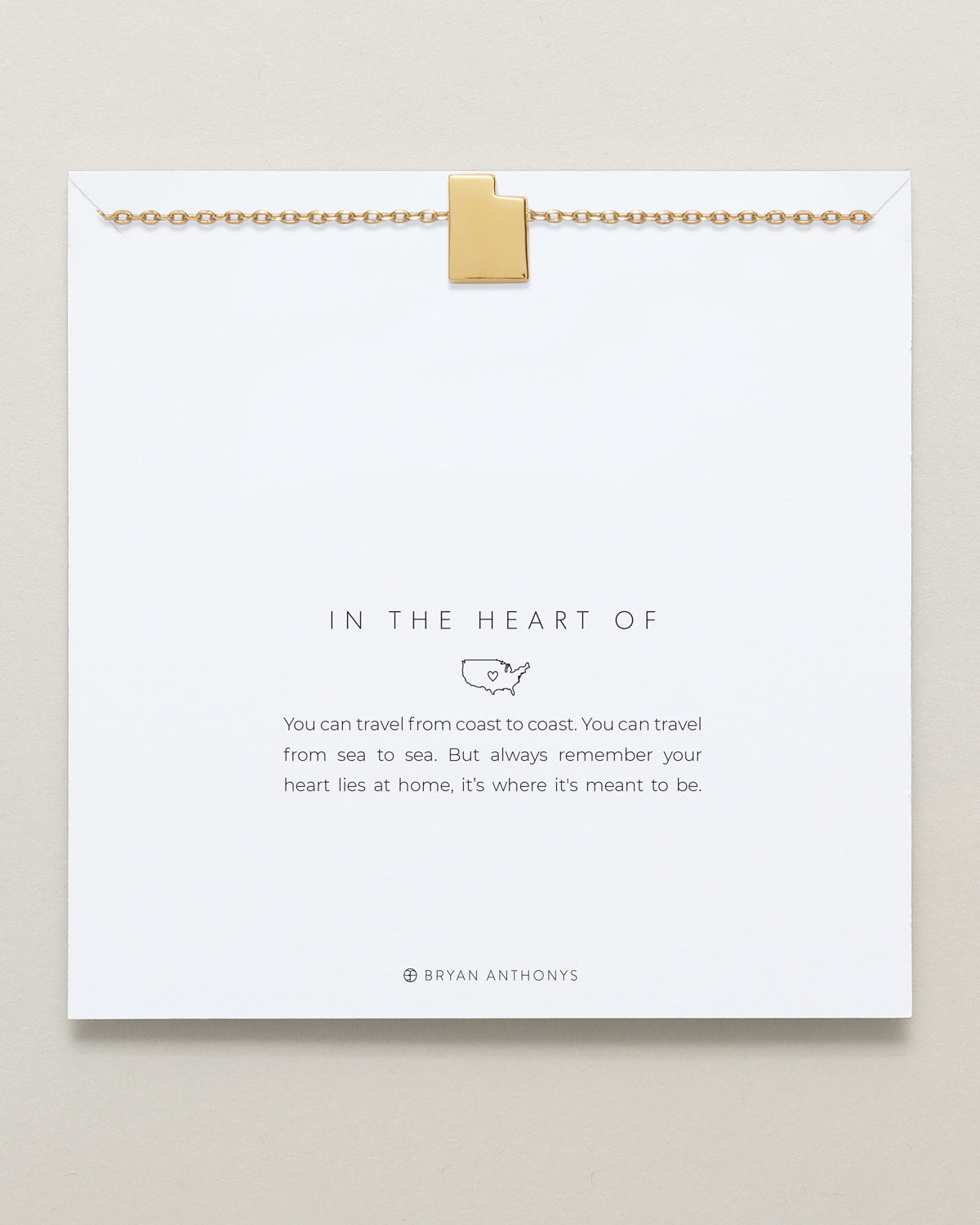 In The Heart Of Necklace — Utah on card