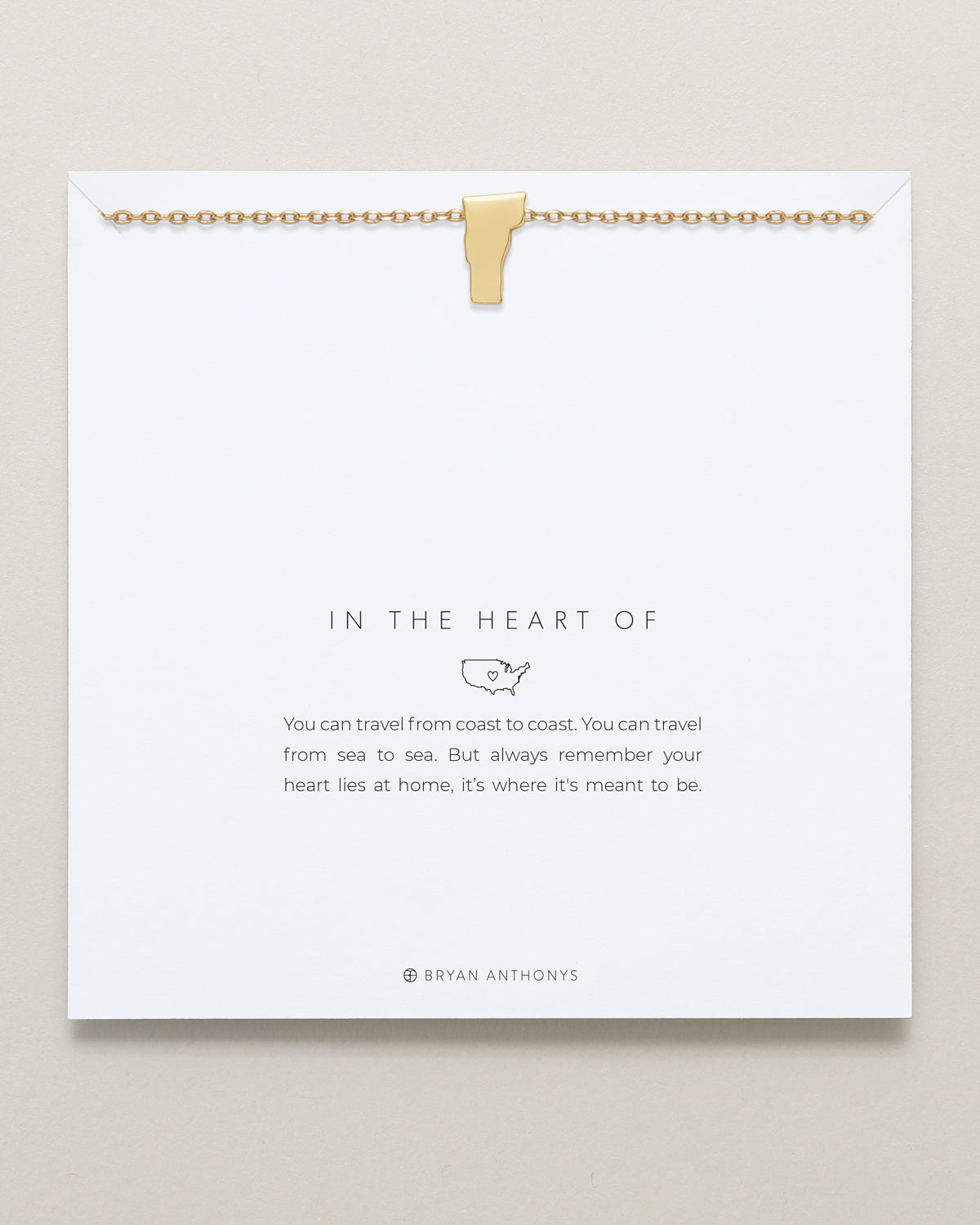 In The Heart Of Necklace — Vermont on card