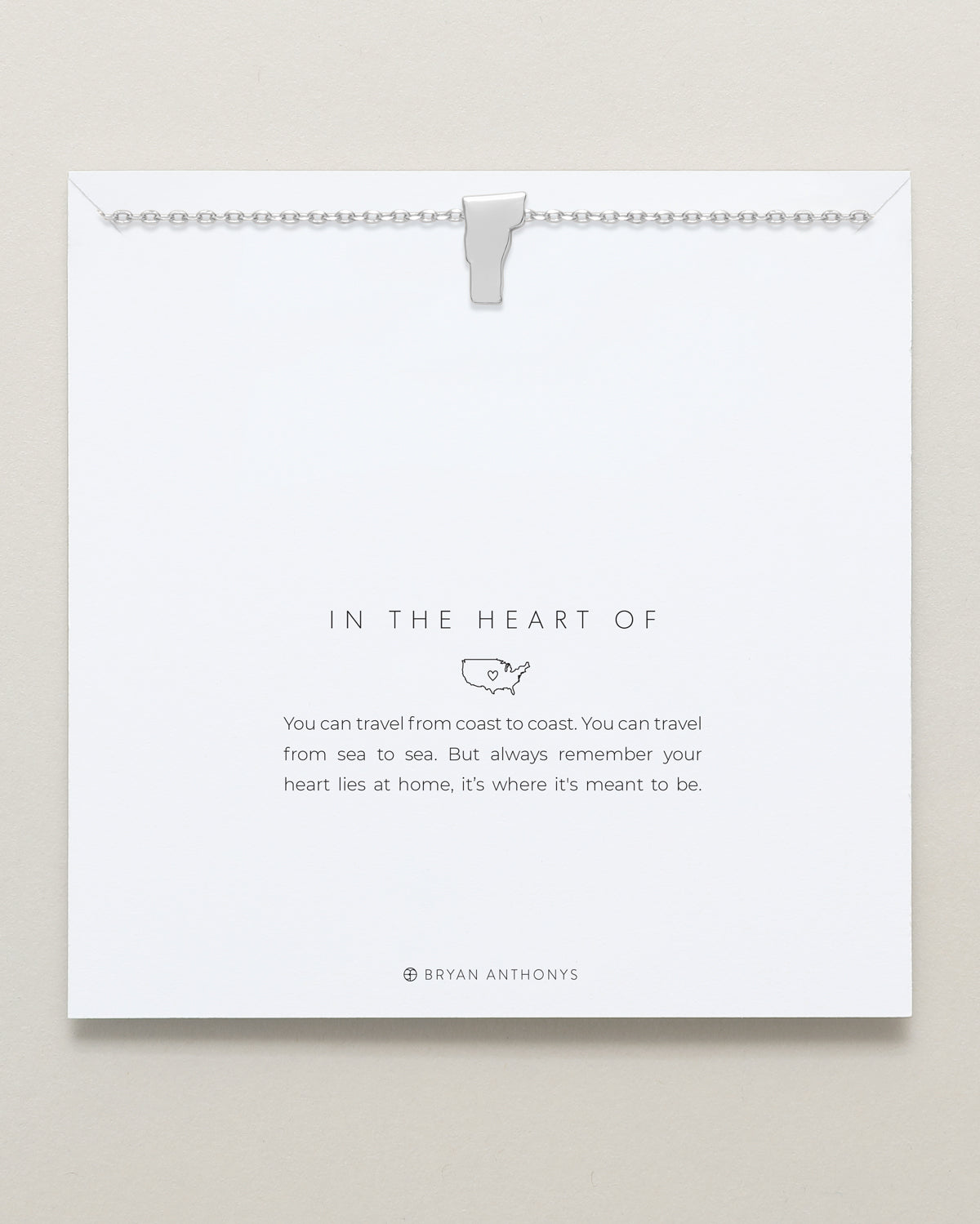 In The Heart Of Necklace — Vermont on card