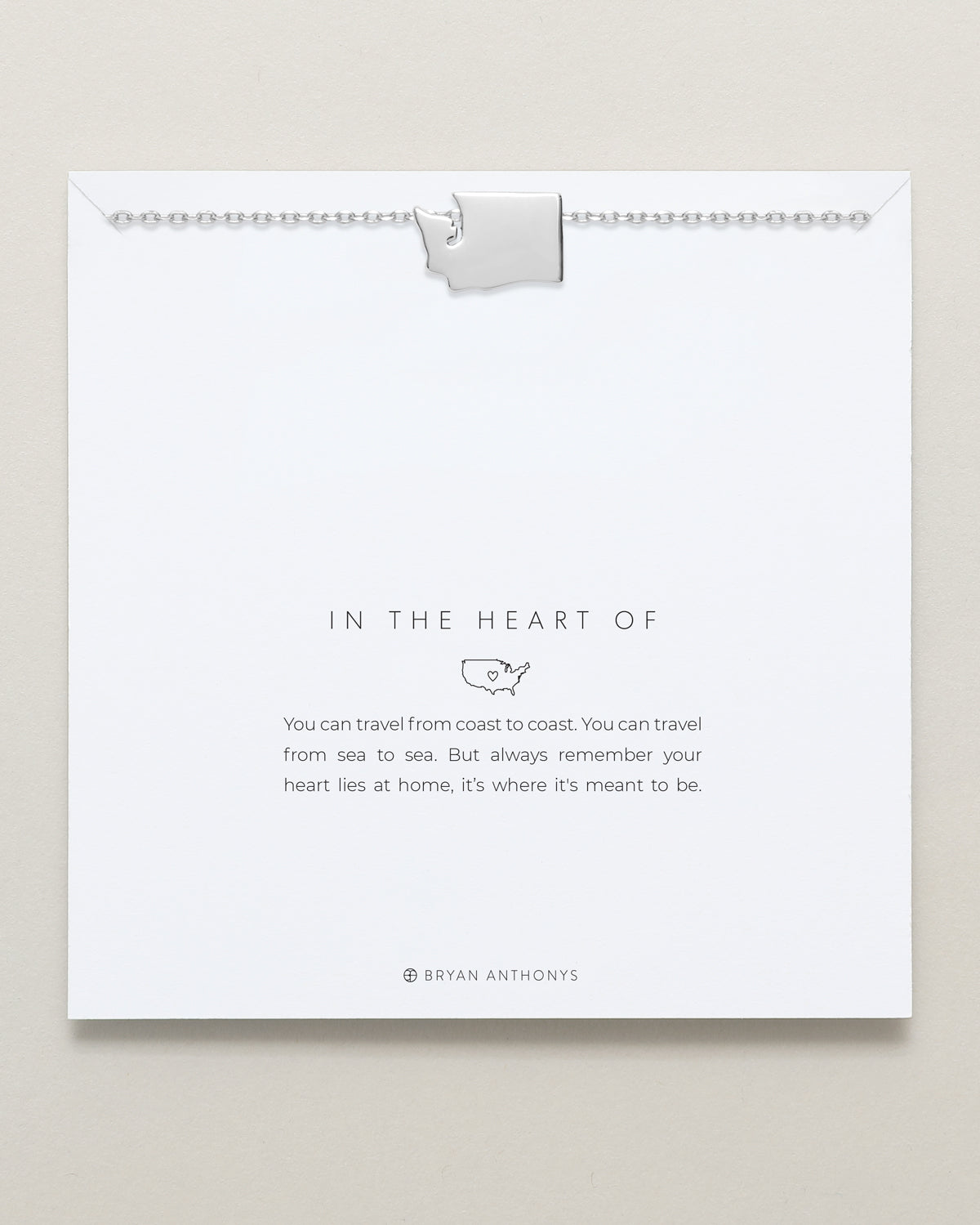 In The Heart Of Necklace — Washington on card