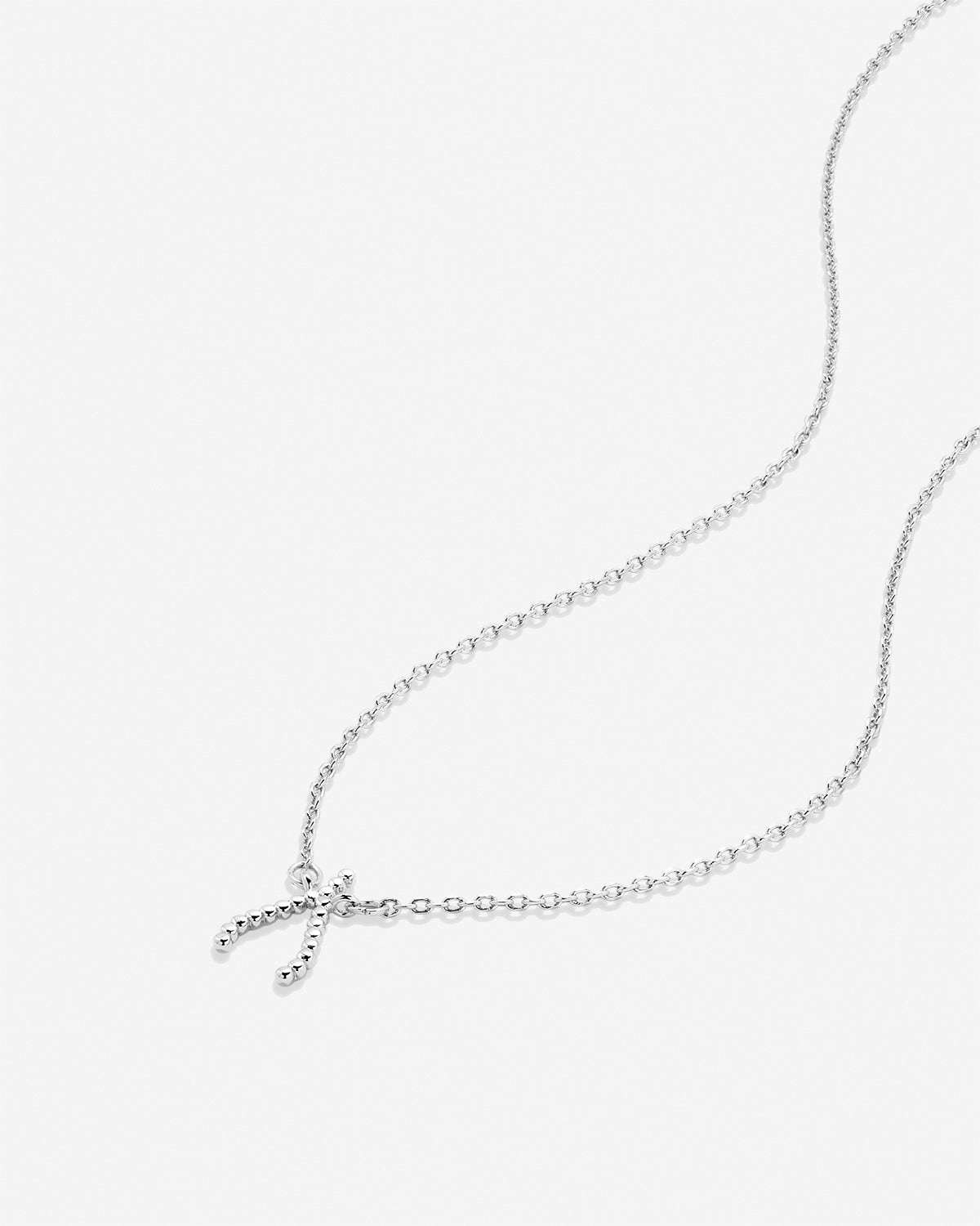 Tiny Silver Wishbone Necklace - Bass Jewellery