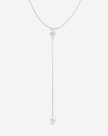 Bryan Anthonys Radiance Collection Pear Cut Lariat Necklace Silver