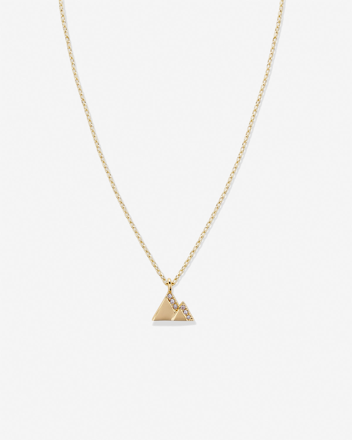 Bryan Anthonys Move Mountains Icon Necklace Gold with Crystals