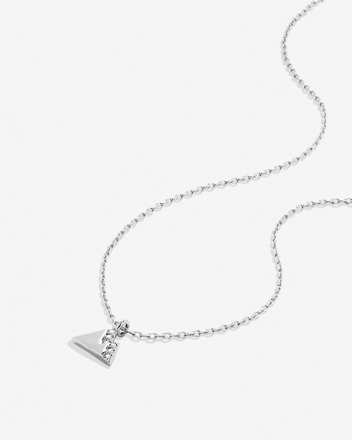 Bryan Anthonys Move Mountains Icon Necklace Silver with Crystals