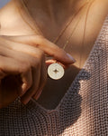  Bryan Anthonys Love Compass Demi-Fine Gold Vermeil Engravable Necklace on Model