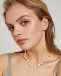 Bryan Anthonys Grit Pearl Statement Necklace Gold On Model