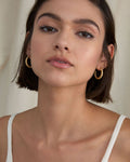 BRYAN ANTHONYS ENTWINED TWISTED HOOP EARRINGS ON MODEL