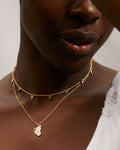 Bryan Anthonys Grief Gold Necklace on Model