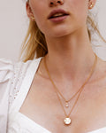 Bryan Anthonys Find Your Fire Gold Necklace with Crystal on Model