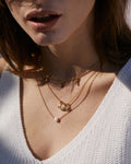 Bryan Anthonys Sea Seeker Gold Necklace with Crystal on model