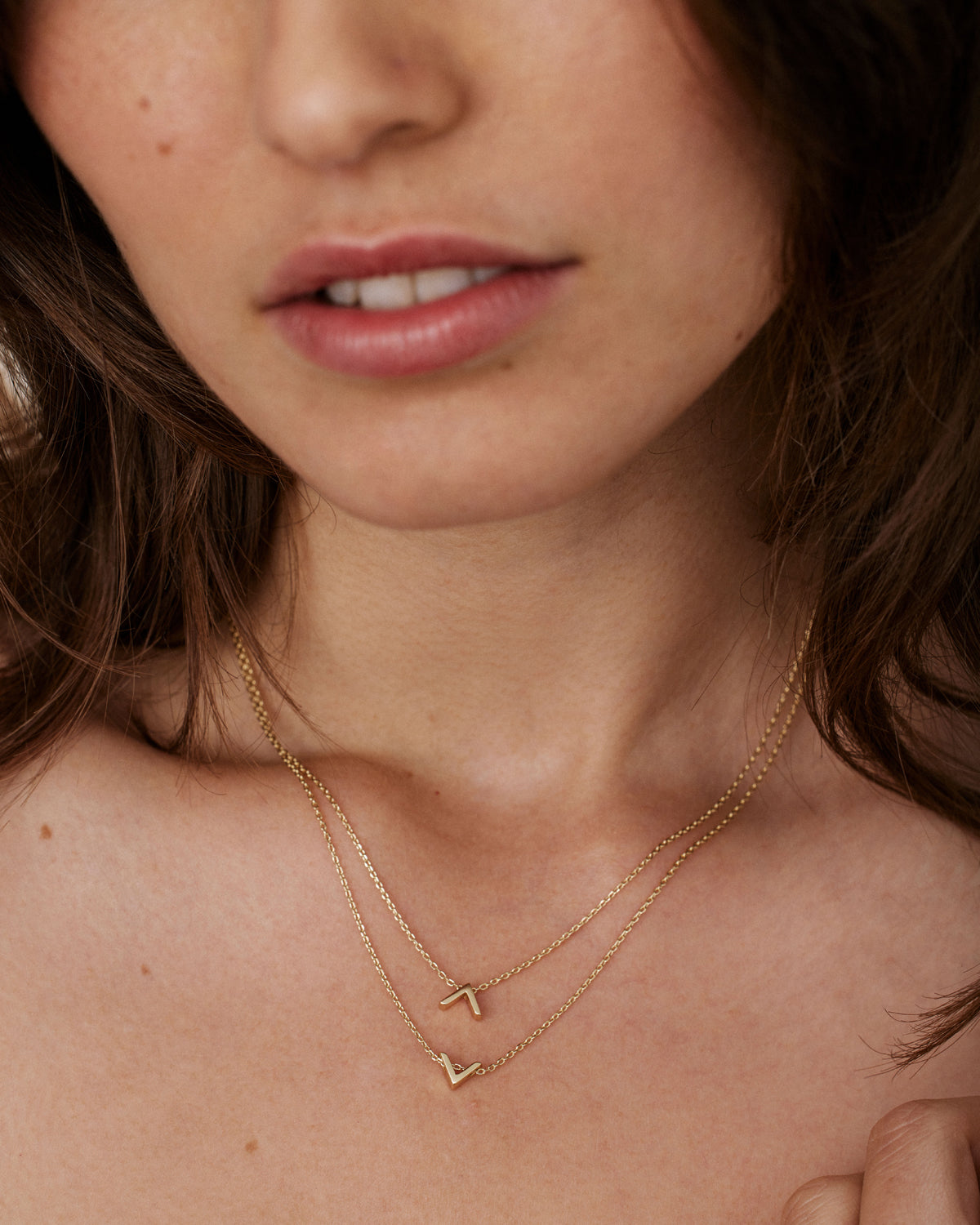 Bryan Anthonys Highs and Lows Gold Necklace Set On Model