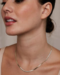 Bryan Anthonys Layers of You Paved Gold Herringbone Chain Necklace On Model