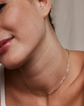 Bryan Anthonys Layers of You Connected Gold Delicate Paperclip Chain Necklace On Model