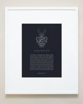 Bryan Anthonys Home Decor Aquarius Zodiac Symbol Framed Graphic Print White Frame 20x24