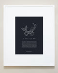Bryan Anthonys Home Decor Capricorn Zodiac Symbol Framed Graphic Print White Frame 20x24