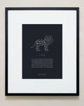 Bryan Anthonys Home Decor Leo Zodiac Symbol Framed Graphic Print Black Frame 20x24