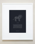 Bryan Anthonys Home Decor Leo Zodiac Symbol Framed Graphic Print White Frame 20x24