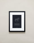 Bryan Anthonys Home Decor Leo Zodiac Symbol Framed Graphic Print Black Frame 11x14