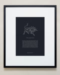 Bryan Anthonys Home Decor Taurus Zodiac Symbol Framed Print Black Frame 20x24