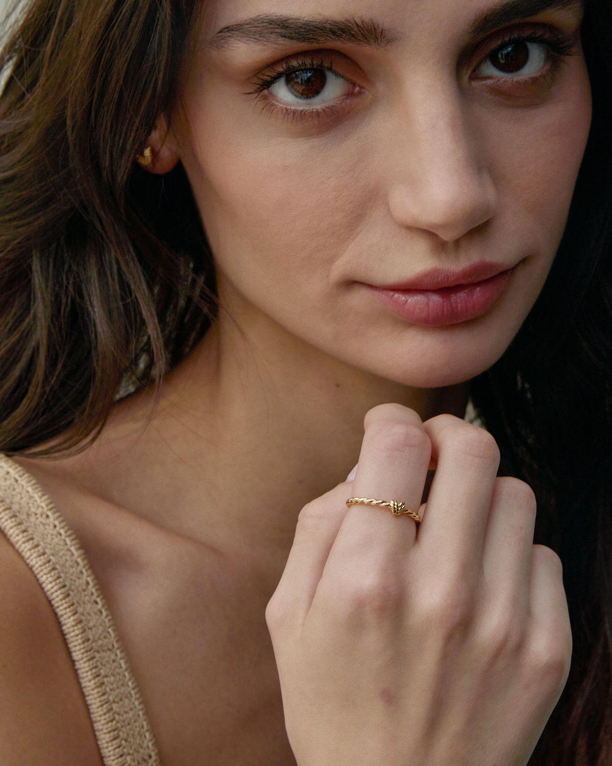 Bryan Anthonys All In Gold Ring On Model