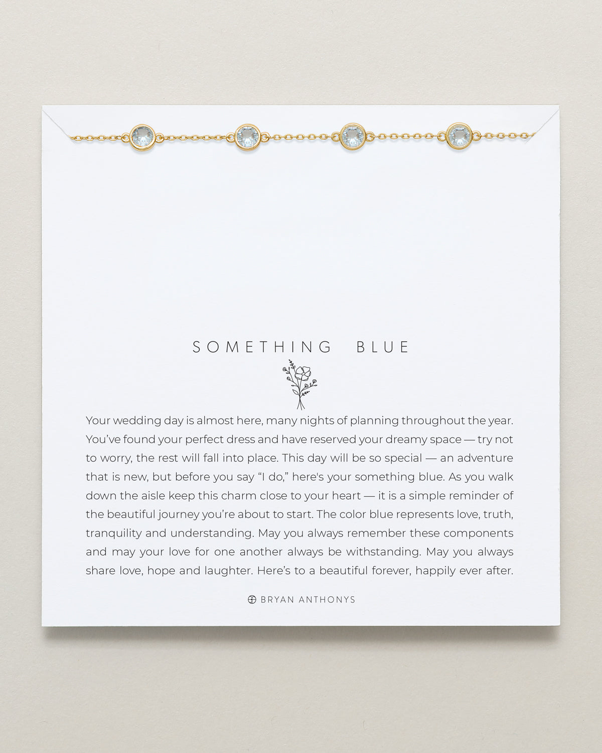 Bryan Anthonys Something Blue Gold Bracelet On Card