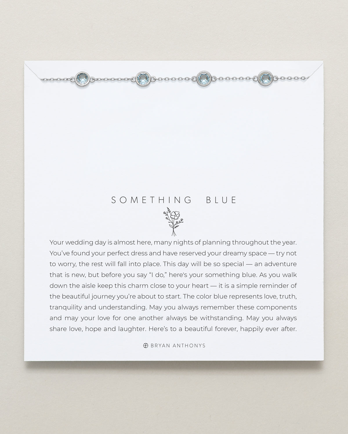 Bryan Anthonys Something Blue Silver Bracelet On Card