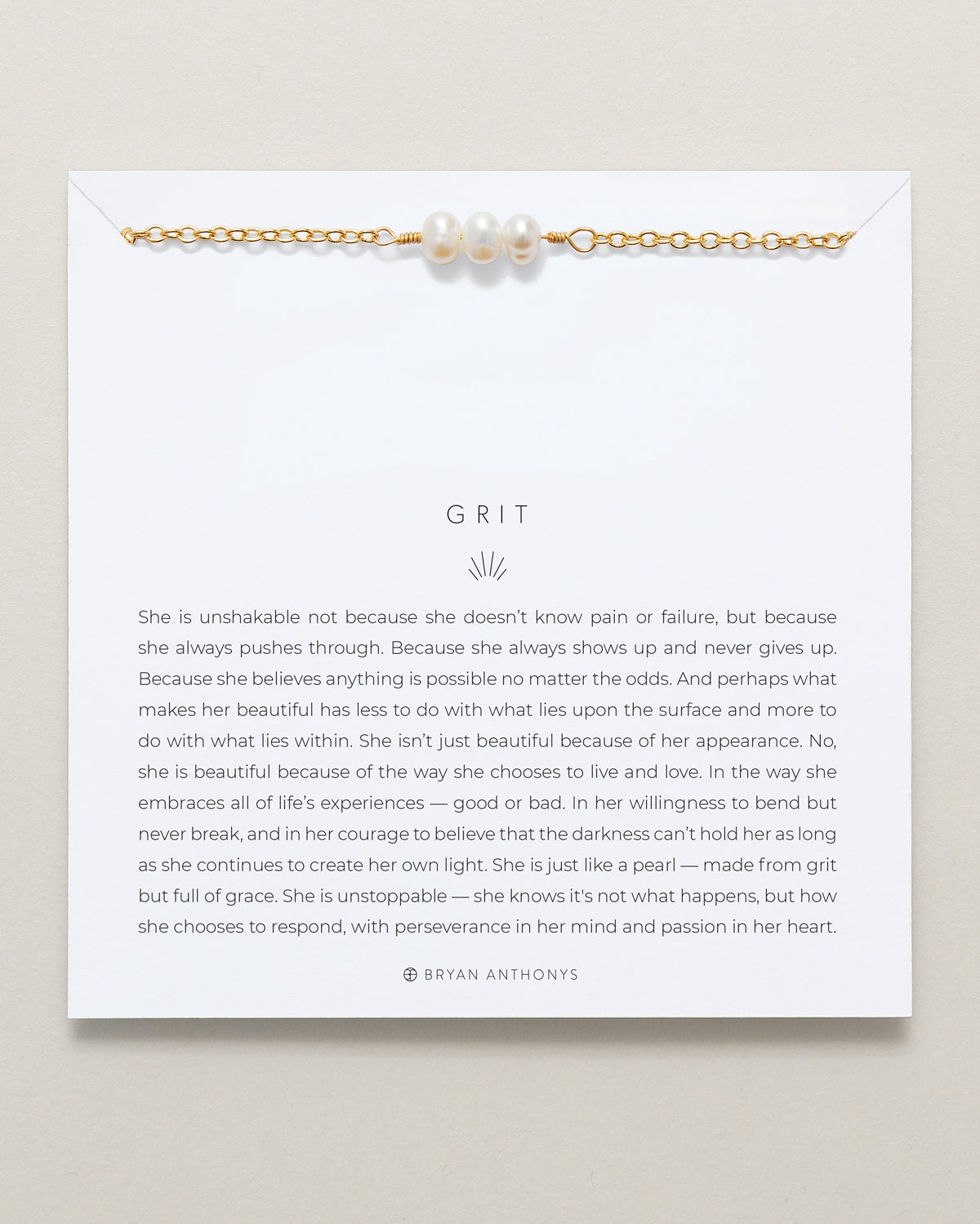 Bryan Anthonys Grit Gold Chain Bracelet On Card