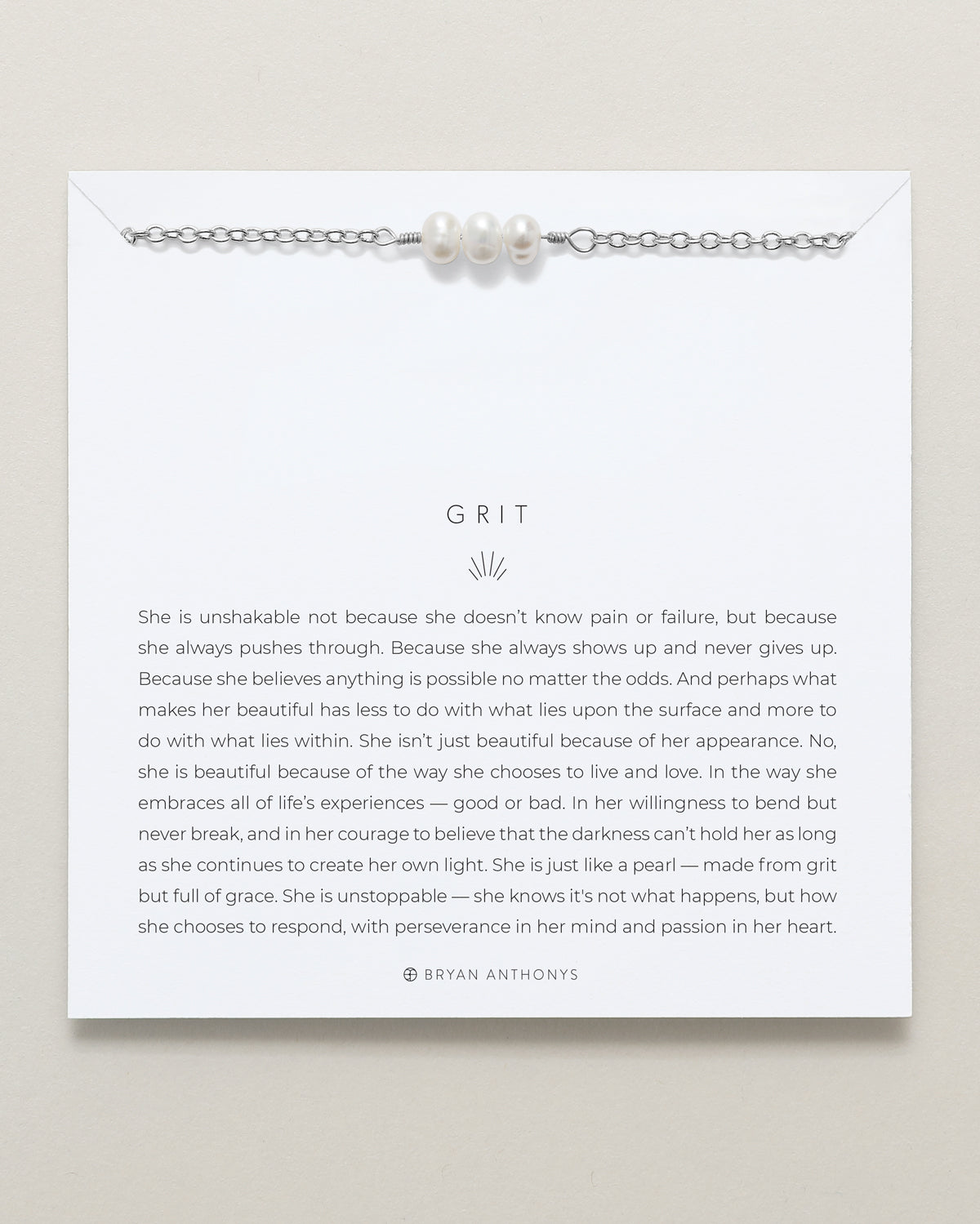 Bryan Anthonys Grit Silver Chain Bracelet On Card
