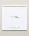 Bryan Anthonys Layers of You Connected Gold Delicate Gold Paperclip Chain Bracelet On Card