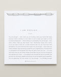 Bryan Anthonys I Am Enough Silver Paperclip Chain Bracelet On Card
