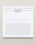 Bryan Anthonys Through Thick And Thin Silver Bracelet On Card