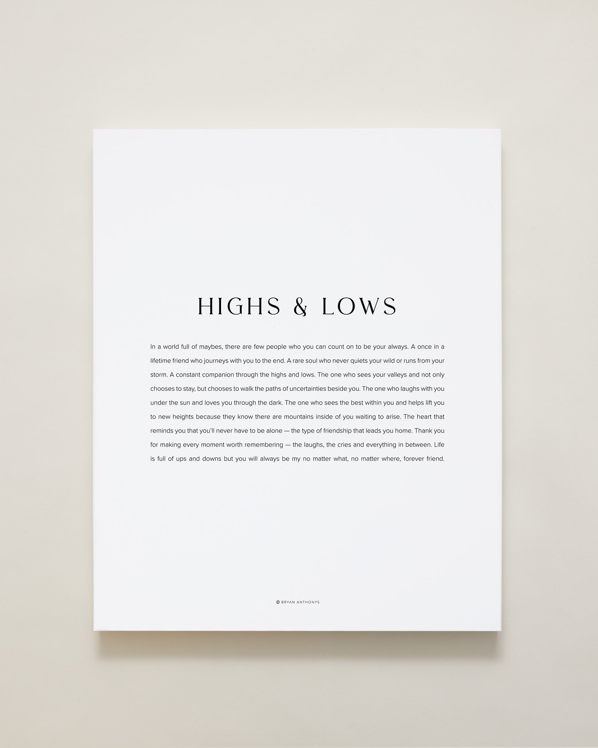 Highs & Lows Modern Canvas
