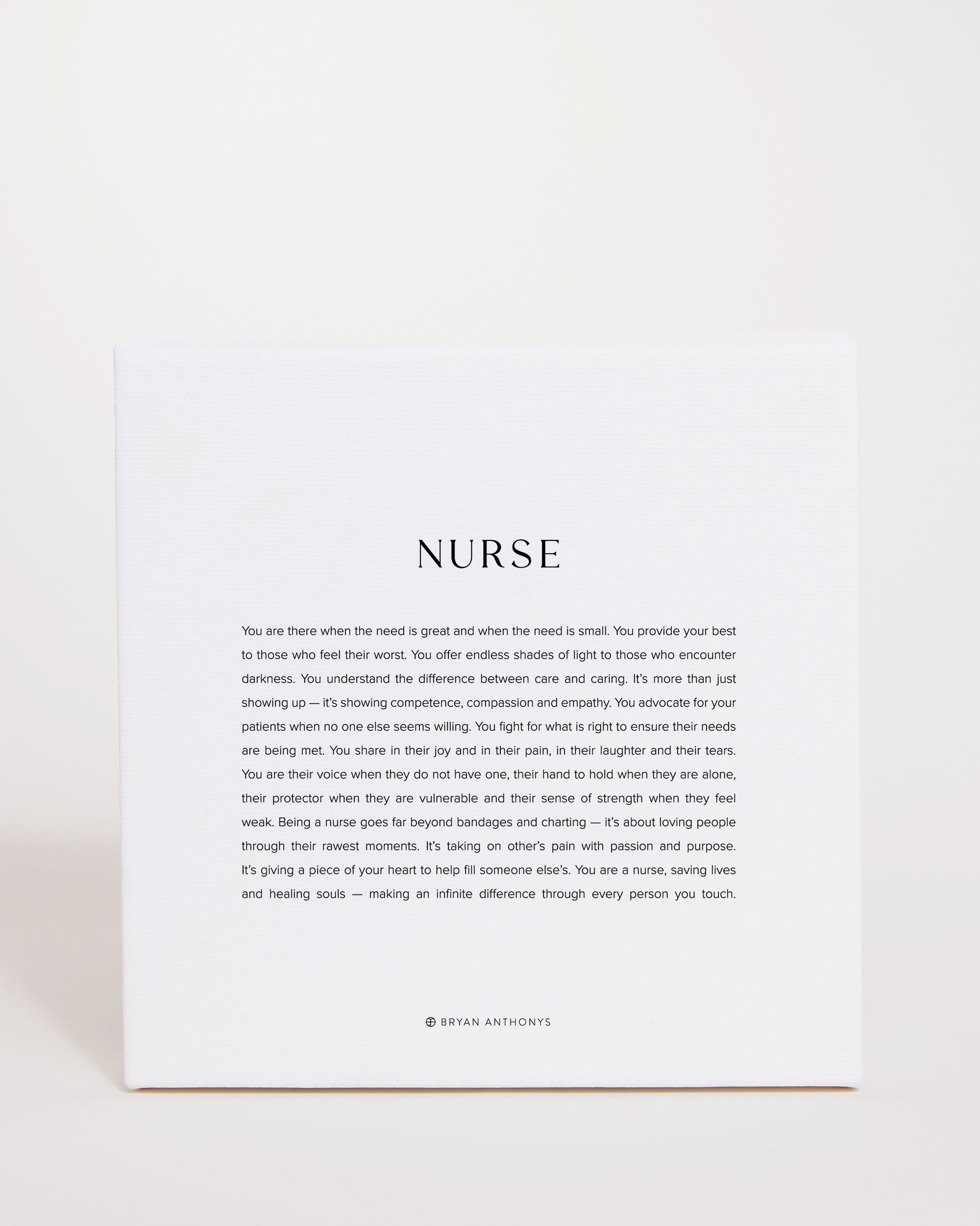 Bryan Anthonys Home Decor Nurse Modern Mini Canvas 6x6 Front View