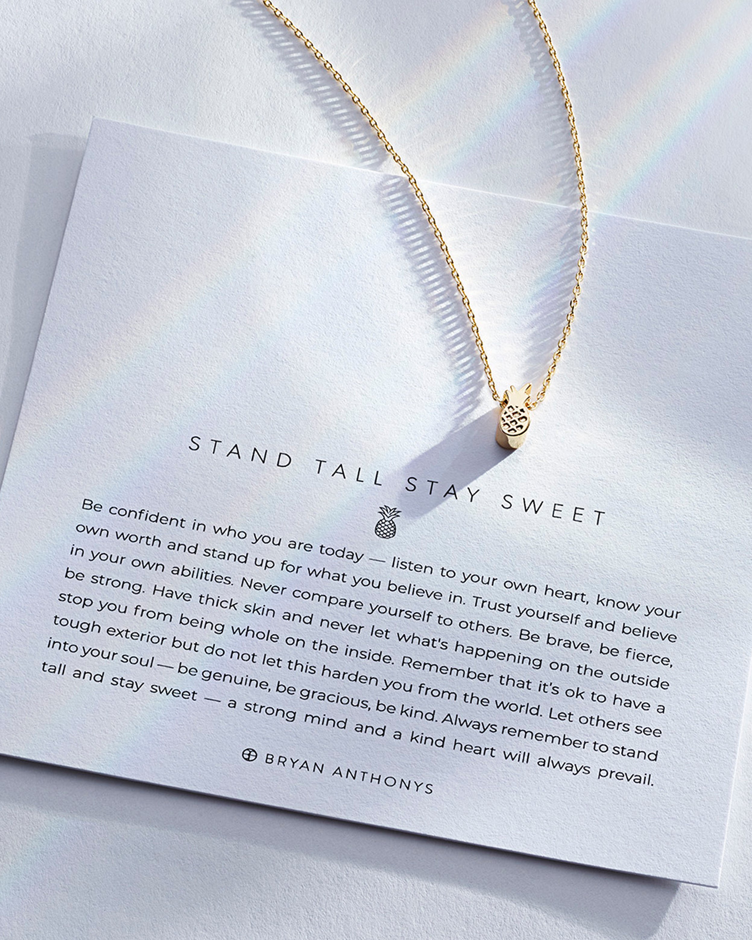 Stand Tall Stay Sweet Necklace showcase on card
