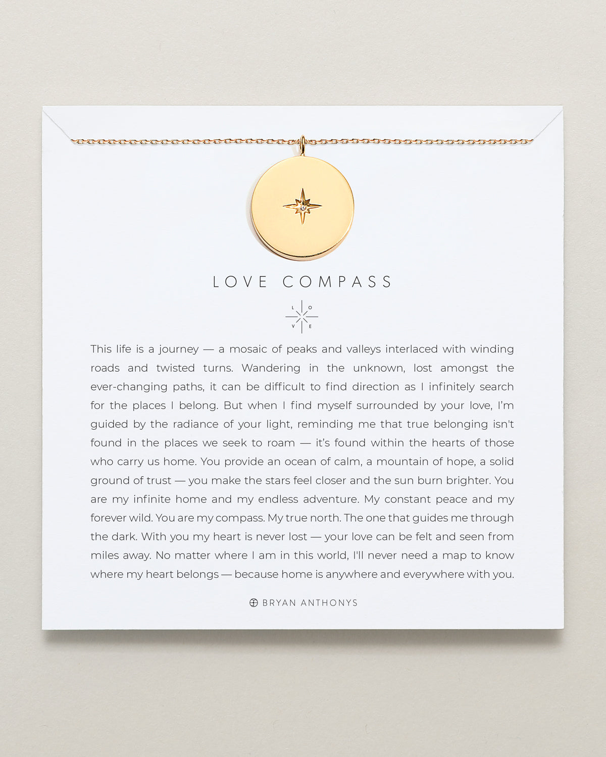 Love Compass® Engravable Demi-Fine Necklace